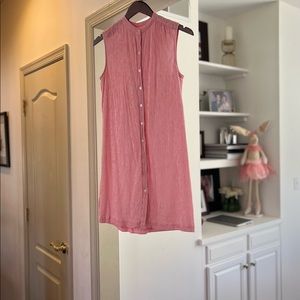 Loft sundress, red/orange and white stripes, XS.